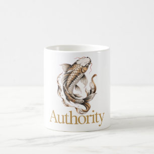 Authority Japanese Koi Symbol for Daily Confidence Coffee Mug