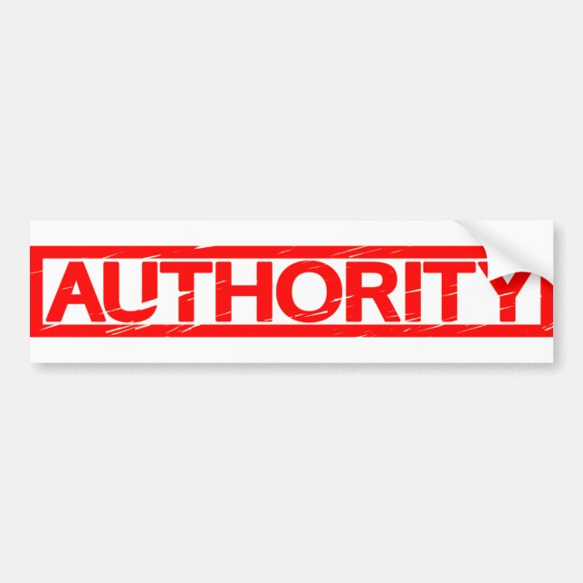 Authority Stamp Bumper Sticker (Front)