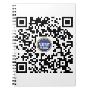 Authorized Notary Public qr-code Notebook