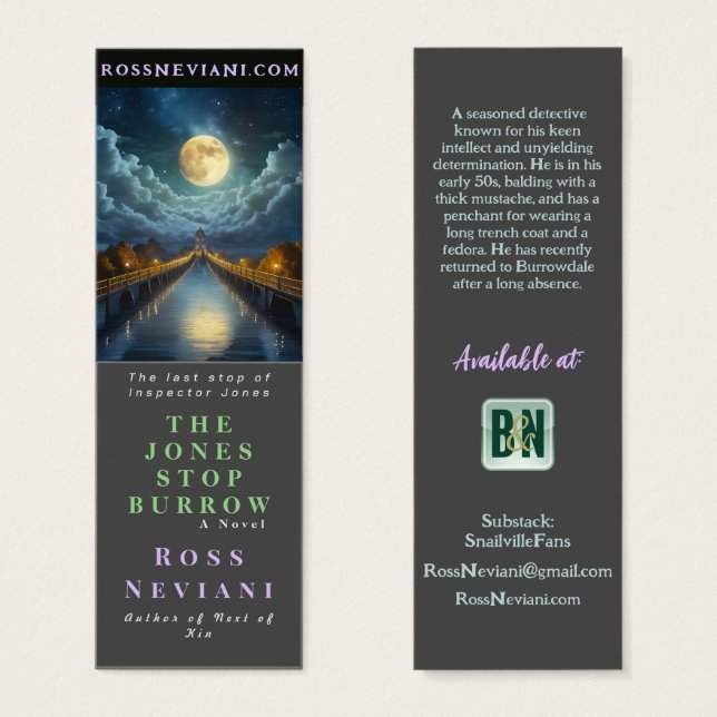  Author's Promotional Dark Grey Mystery (Front & Back)