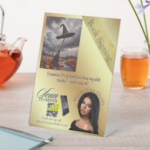  Author's Promotional Rose Gold  Pedestal Sign