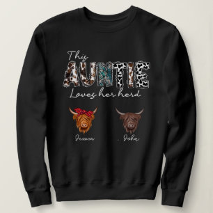 Autie loves her herd sweatshirt