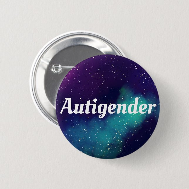 Autigender Customizable Galaxy Identity 2 Inch Round Button (Front & Back)