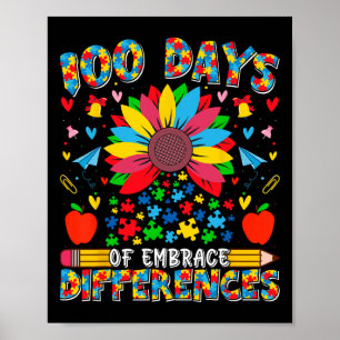 Autism 100 Days Of School Iep Embrace Differences Poster