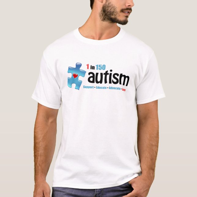 Autism 1 in 150 (b1) T-Shirt (Front)