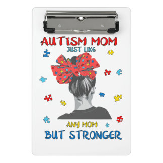 Autism. A mother with a child with special needs Mini Clipboard