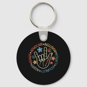 Autism Accept Adapt Advocate Inclusion Autism Awar Keychain