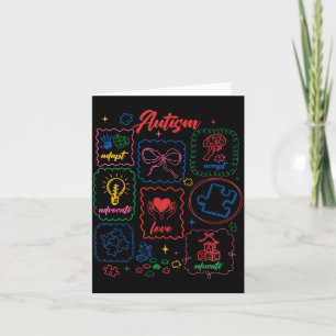 Autism Accept Adapt Advocate Love Educate Autism Card