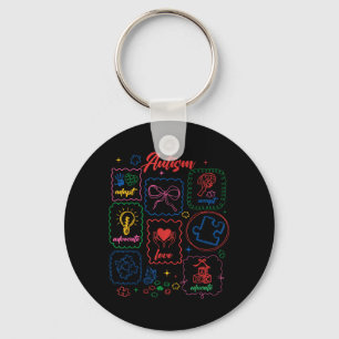 Autism Accept Adapt Advocate Love Educate Autism Keychain