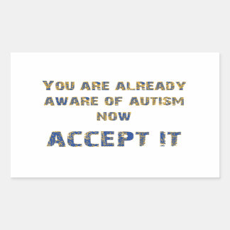 Autism Accept It Yellow/Blue Sticker