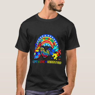 Autism Accept Love Understand Puzzle Pieces Tie Dy T-Shirt