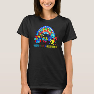 Autism Accept Love Understand Puzzle Pieces Tie Dy T-Shirt