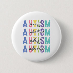 Autism Accept Understand Love  2 Inch Round Button