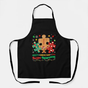 Autism Accept Understand Love Autism Puzzle Christ Apron