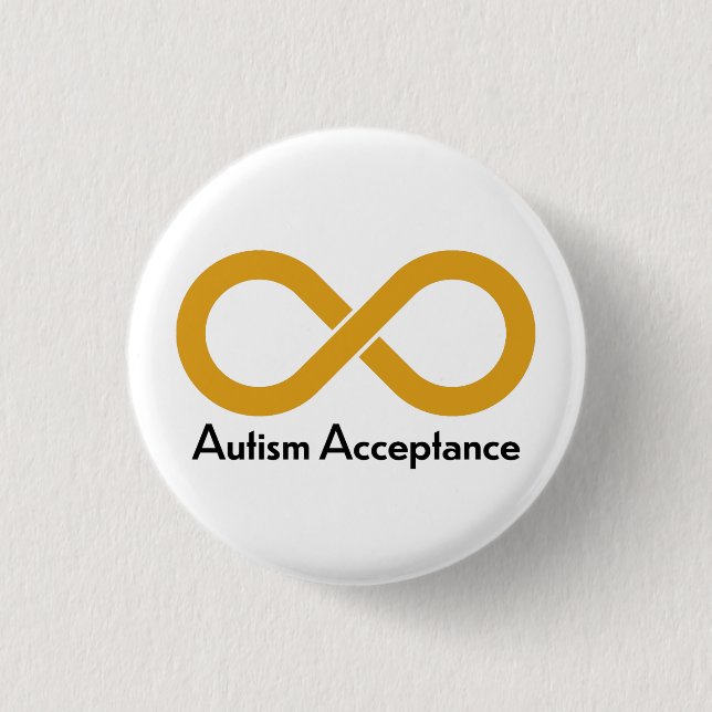 Autism Acceptance 1 Inch Round Button (Front)