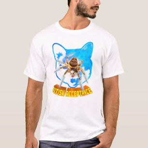 Autism Acceptance Angry Blade Spider Cat T-Shirt