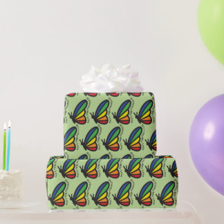 Autism Acceptance Different Not Less Butterfly ASD Wrapping Paper