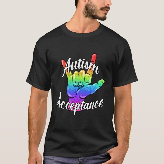 Autism Acceptance Fitted Scoop T-Shirt (Front)