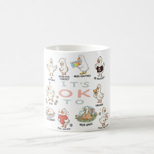 Autism Acceptance Goose   It’s OK To Be Different  Coffee Mug