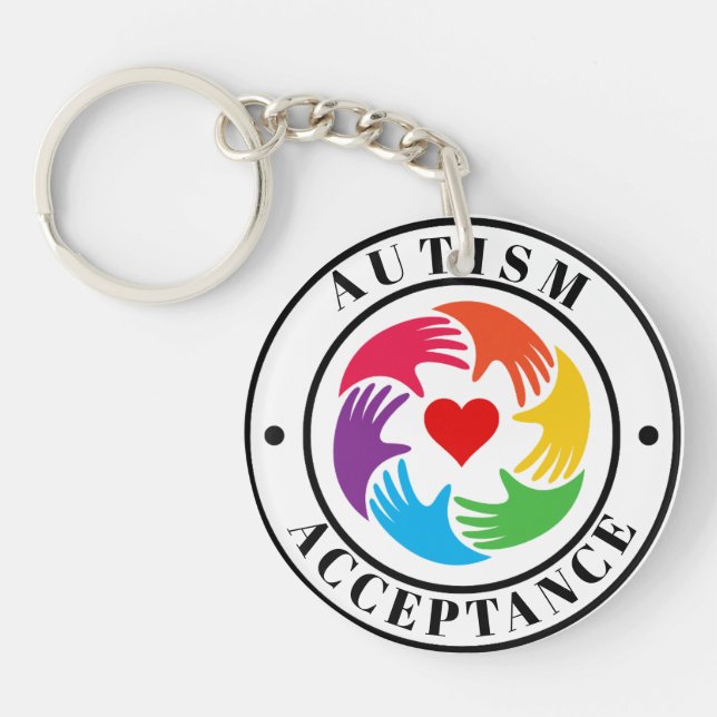 Autism Acceptance Hands & Heart Circle  (Devant)