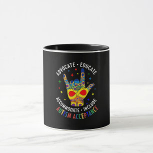 Autism Acceptance ILY Hand Sign – Neurodiversity Mug