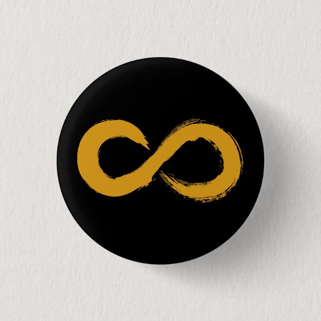 Autism Acceptance Infinity 1 Inch Round Button (Front)