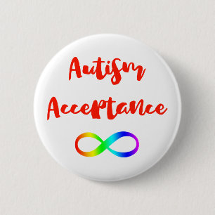 Autism Acceptance Infinity Symbol 2 Inch Round Button