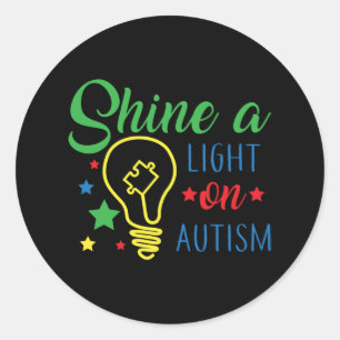 Autism Acceptance Print Classic Round Sticker