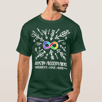 Autism acceptance Rainbow Infinity  T-Shirt
