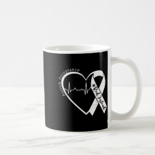 Autism Acceptance Red Instead Heart Awareness Men Coffee Mug