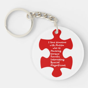 Autism Acrostic Keychain