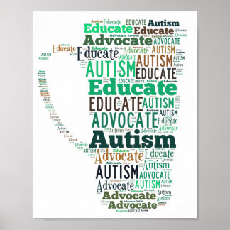 Autism Advocate Educate Poster GoTeamKate