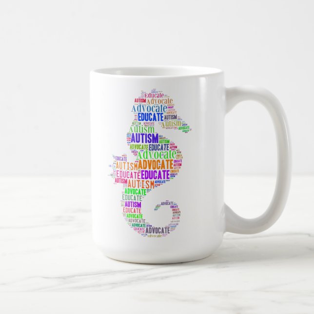 autism Advocate Educate Seahorse Mug GoTeamKate (Right)