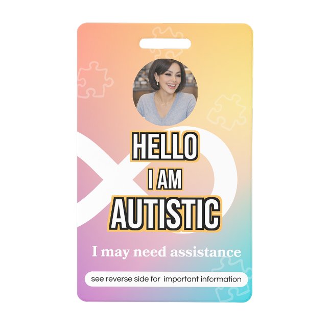 Autism Alert Photo ID Alert Badge (Autism Alert Photo ID Alert Badge)