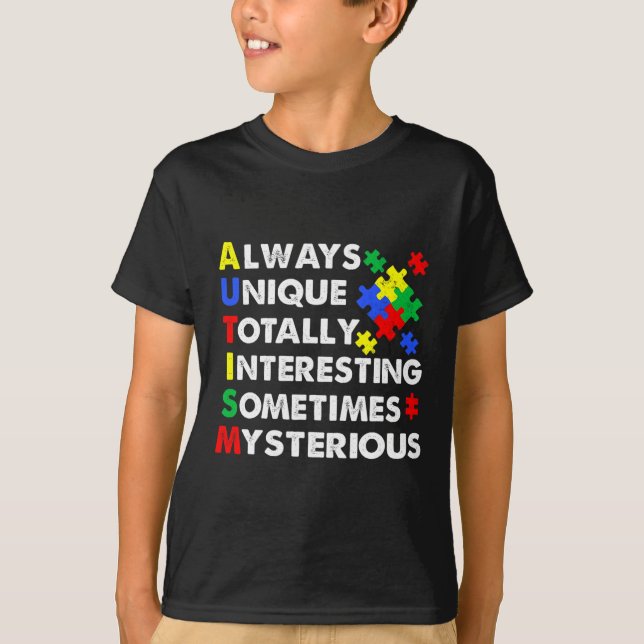 Autism Always Unique T-Shirt (Front)