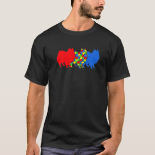Autism American Eskimo Dog Autism Awareness Puppy T-Shirt