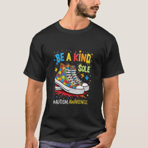 Autism and Beyond Be A Kind Sole Sneaker Puzzle T-Shirt