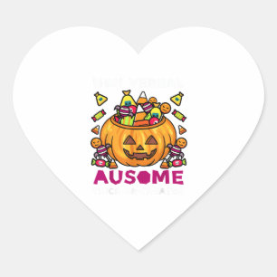Autism ASD Awareness Halloween Non Verbal Trick Or Heart Sticker