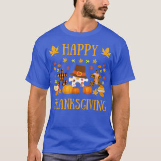 Autism ASD Awareness Puzzle Piece Autumn Happy Tha T-Shirt