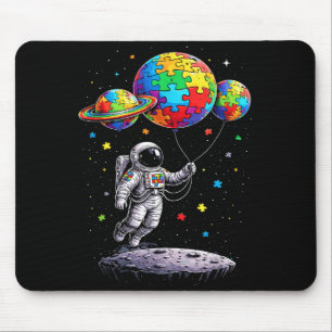 Autism astronaut balloon autism awareness space mouse pad