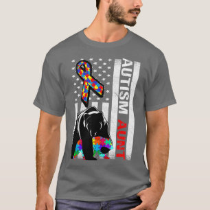 Autism Aunt Autism Awareness Awesome Child Support T-Shirt