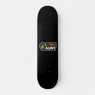Autism Aunt In Autism Awareness Skateboard