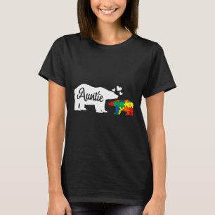 Autism Auntie Bear For Autism Awareness T-Shirt