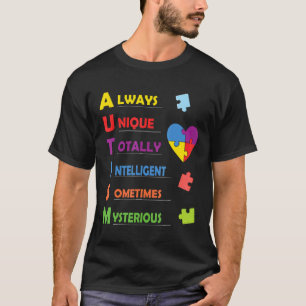 Autism-Autism Awareness Autism Acronym And Puzzle T-Shirt