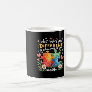 Autism Autism Awareness Different Is Beautiful Coffee Mug
