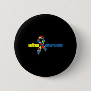Autism Autism Awareness Ribbon Piece Gift 2 Inch Round Button