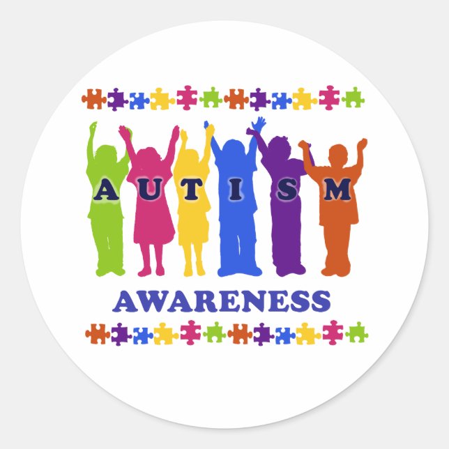 Autism Awareness 2009 Tees and Gifts Classic Round Sticker (Front)