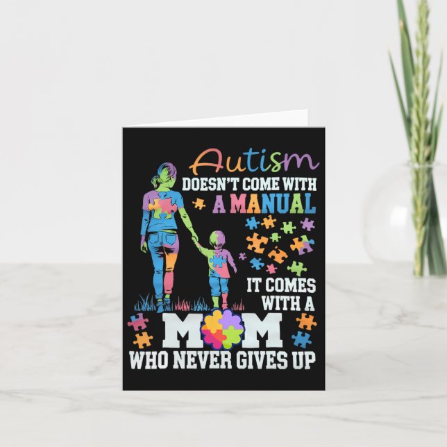 Autism Awareness 2025 Doesn't Come With A Manual A Card (Front)