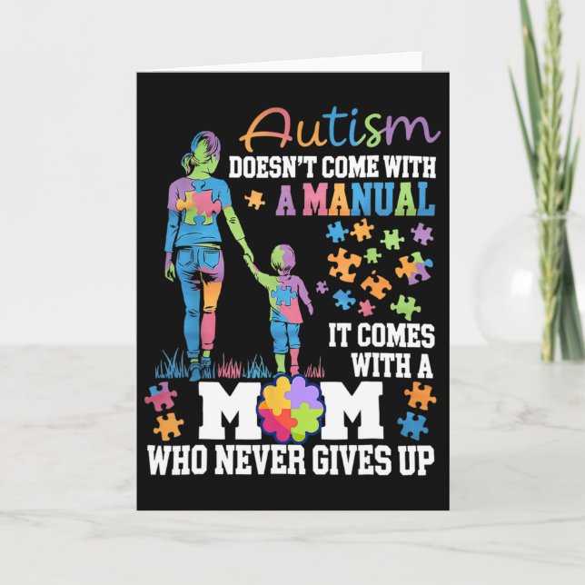 Autism Awareness 2025 Doesn't Come With A Manual A Card (Front)