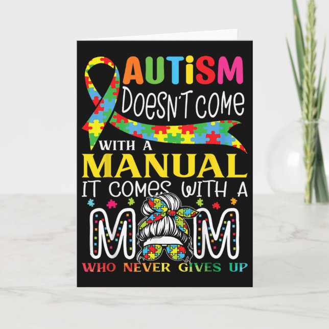 Autism Awareness 2025 Doesn't Come With A Manual A Card (Front)